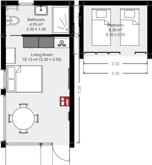 Tiny House - Optioneel Met Hottub Apartment Докьом Екстериор снимка